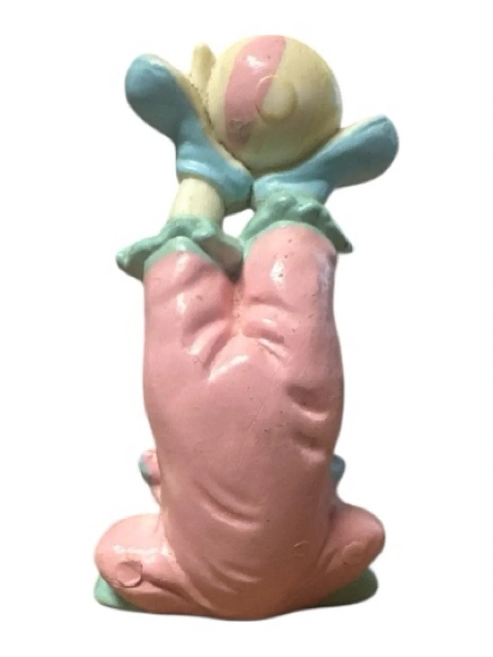 Vintage Pastel Upside Down Clown Figurine